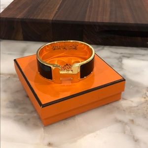 Hermès Black Clic Clac H Bracelet